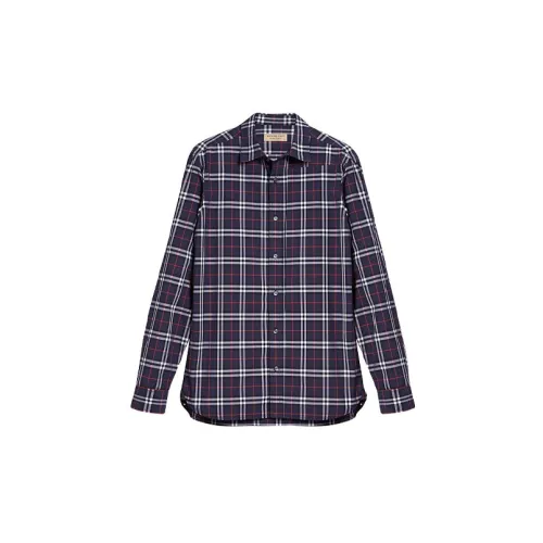 Burberry Shirts Men Marine Blue