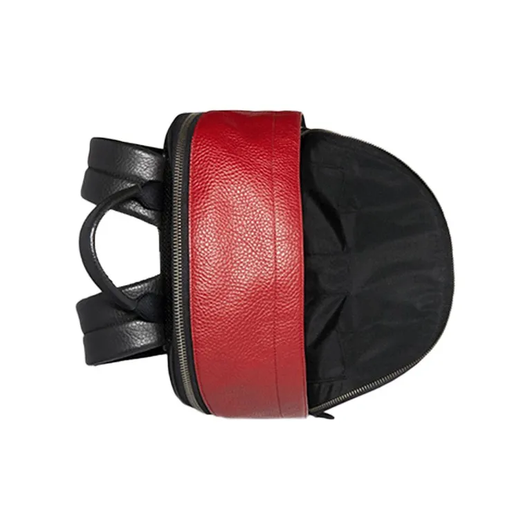 COACH West Cow Leather Backpack Men's Black Monogram With Red Accents-1