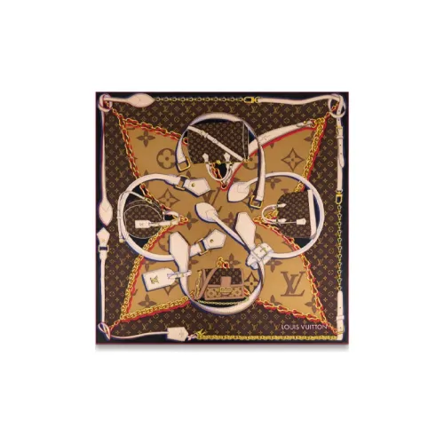 LOUIS VUITTON Tribute To Silk Scarves Women's Brown