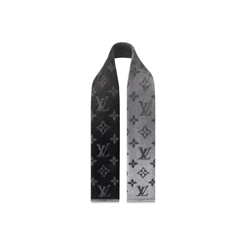 LOUIS VUITTON Monogram Cashmere Knit Scarves Men's-2