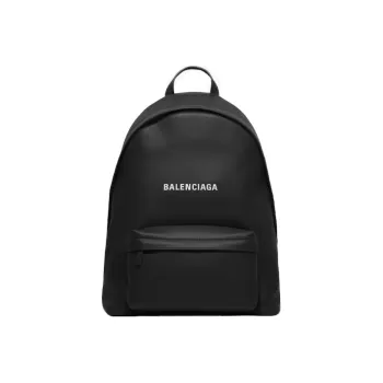 Balenciaga Natural Grain Cow Leather Backpack Women's Black