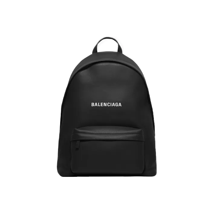 Balenciaga Natural Grain Cow Leather Backpack Women's Black-0