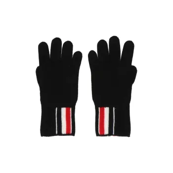 THOM BROWNE Rwb Stripe Merino Wool Gloves