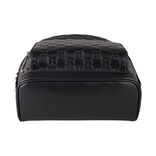 GUCCI Cow Leather Backpack Men's Black-4