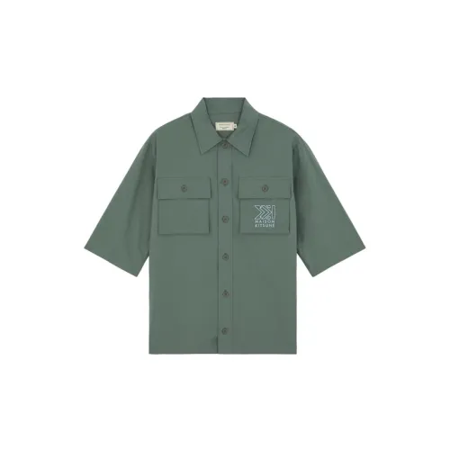 Maison Kitsune Shirts Men Green