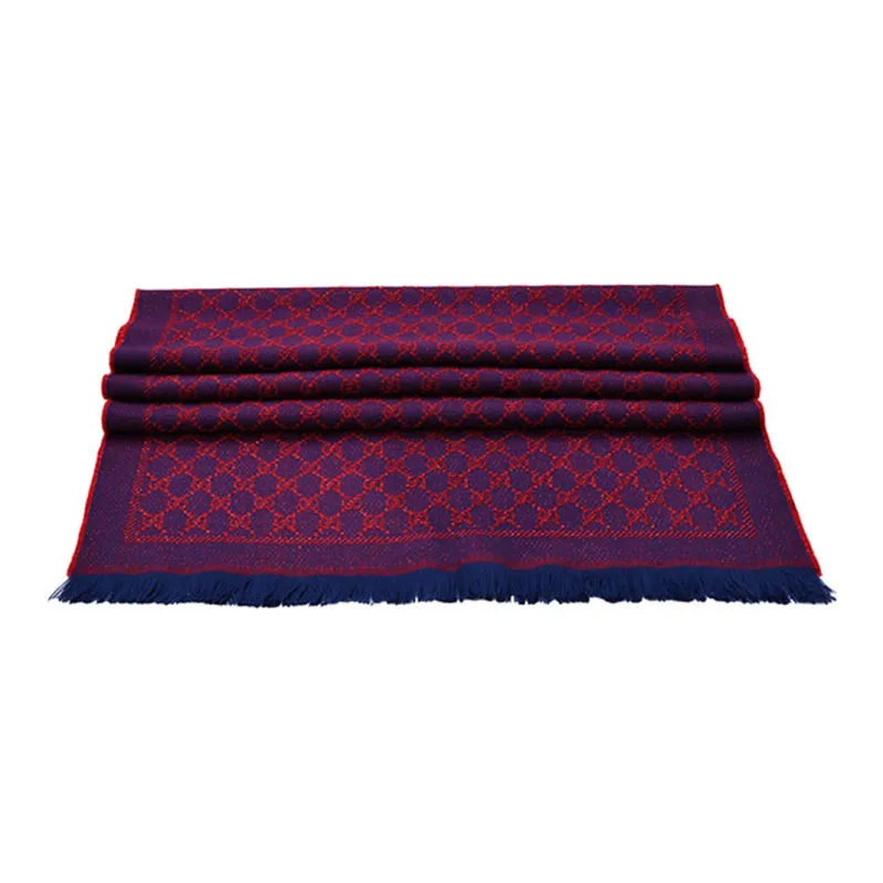 GUCCI Knit Scarves Unisex Purple-4