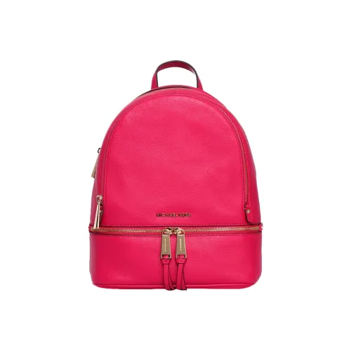 MICHAEL KORS Rhea Zip Leather tassel Medium Size Women's Rose Red
