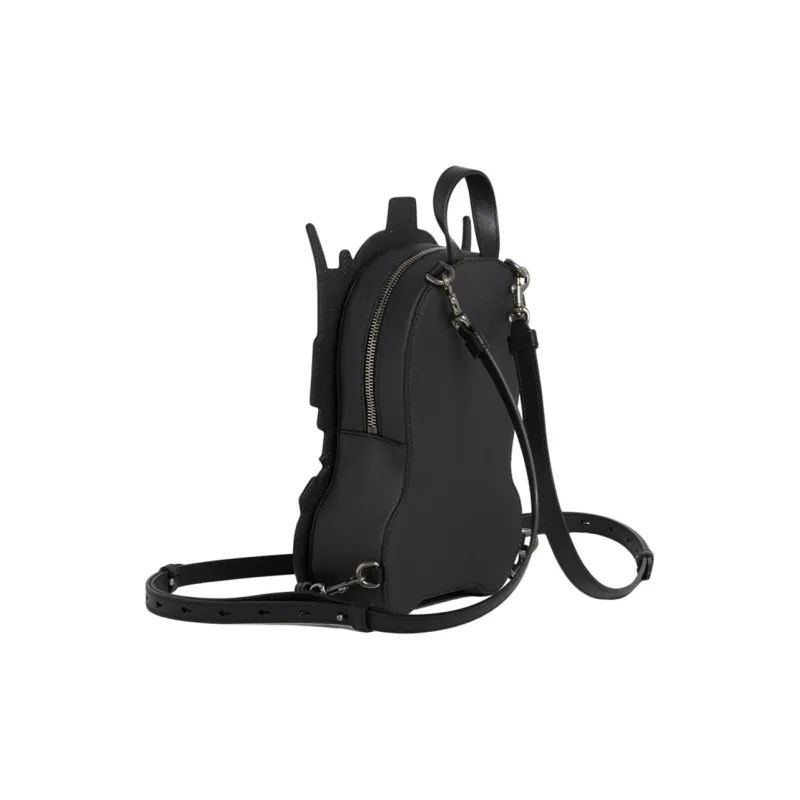 MOSCHINO PVC Portable Backpack Mini Women's Black-1