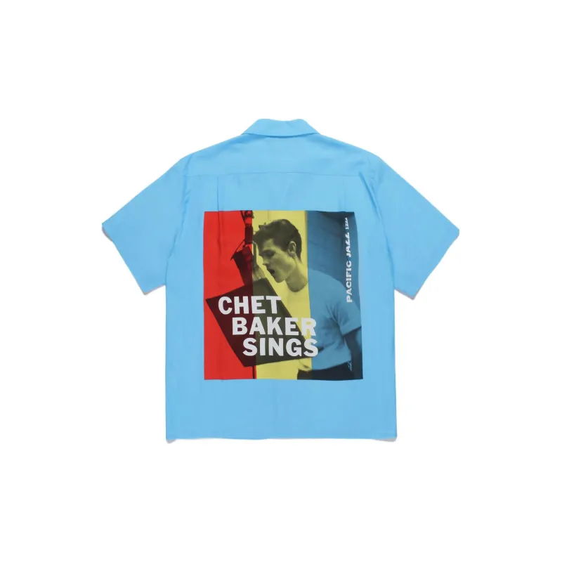 WACKO MARIA WACKO MARIA X Chet Baker Collaboration Series Shirts Men Blue-1