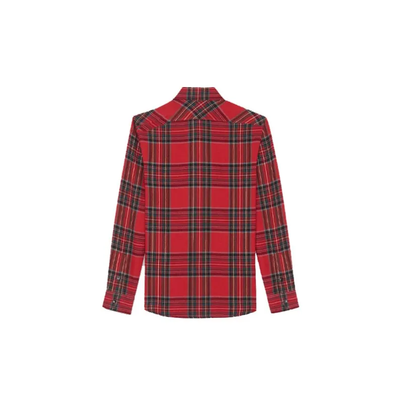 SAINT LAURENT Shirts Men Red-1