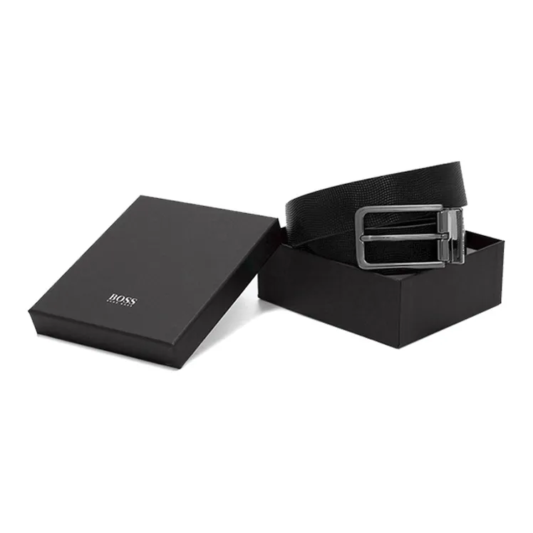HUGO BOSS Leather Belts Men Black-2