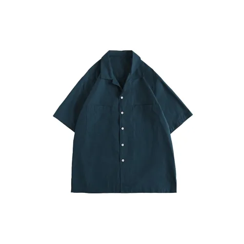 Evi Stub Shirts Unisex Peacock Blue