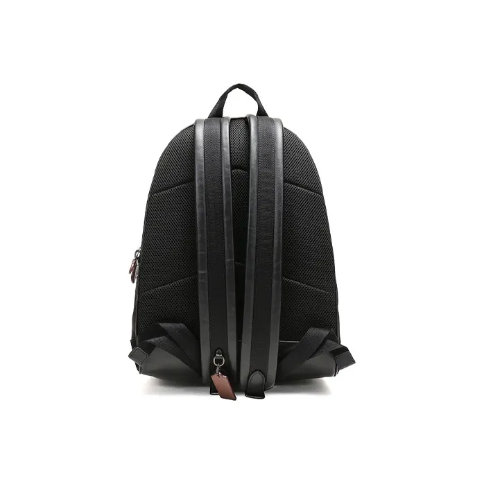 COACH Academy Leather Backpack Large Size Men's Black-3