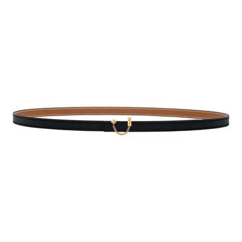 HERMES Leather Belts Women's Black/Brown