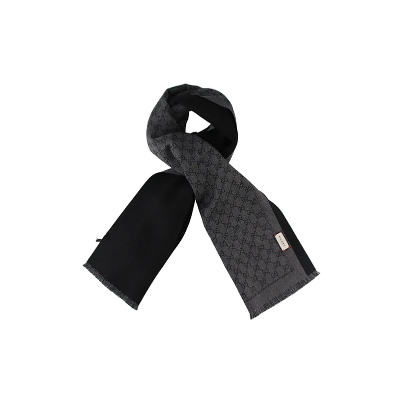 GUCCI Gg Jacquard Pattern Knitted Scarf-1