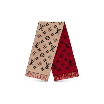 LOUIS VUITTON LOGO DUO Knit Scarves Women's