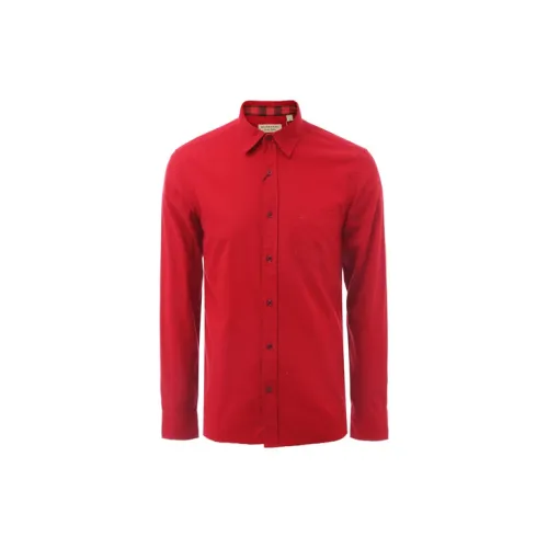 Burberry Shirts Men Red