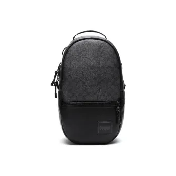 COACH Pacer Canvas With Leather Backpack Regular Men's Charcoal Black