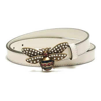 GUCCI Queen Margaret Leather Belts Women's