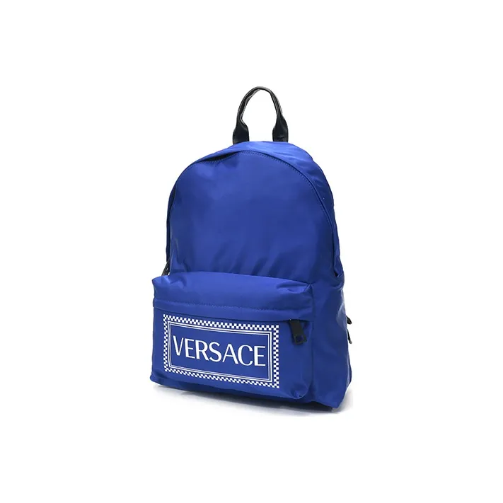 VERSACE Fabric Backpack Regular Men's Blue-1