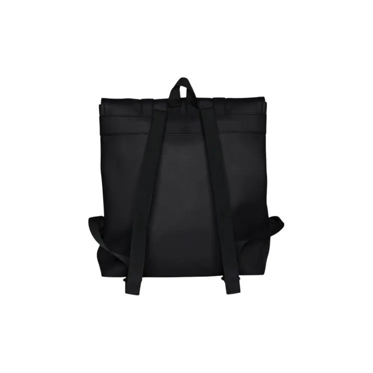 Rains Polyester Blend With Polyurethane Backpack Small Size Unisex Black-1