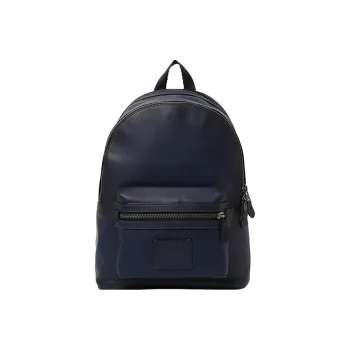 COACH Academy Leather Backpack Large Size Men's Dark Blue