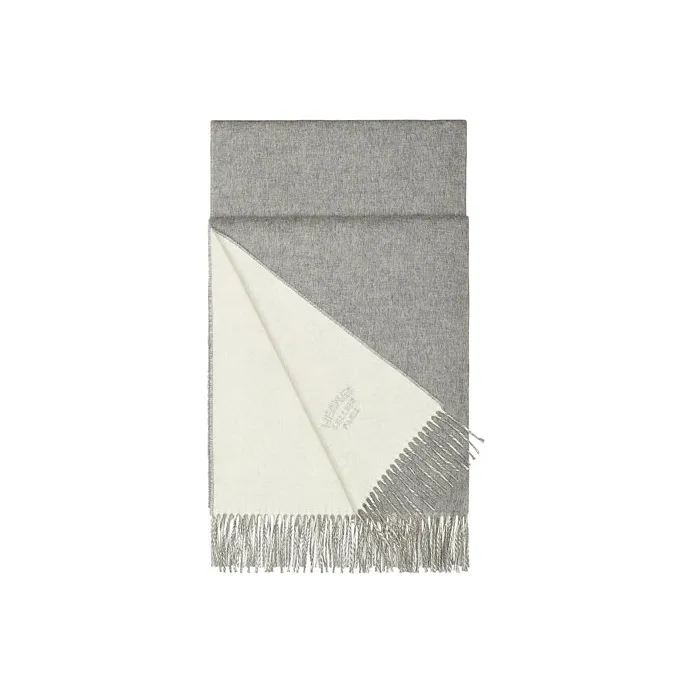 HERMES Shawls Women's Gray White-0