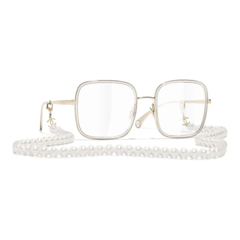 CHANEL Eyeglass Frames Women's Gold-1