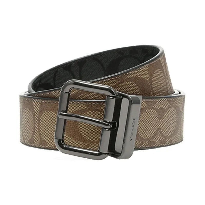 COACH Canvas Leather Belts Men's Width: 3.8cm-2