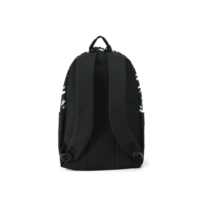 LiNing Fabric Backpack Regular Unisex Black White-3