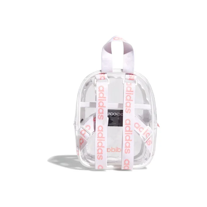 Adidas Polyurethane Handbag Backpack Women's Transparent Pink-2