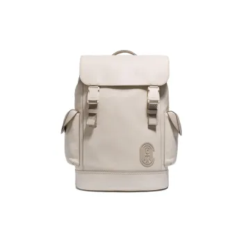 COACH Rivington Leather Travel Bags Backpack Large Size Men's White