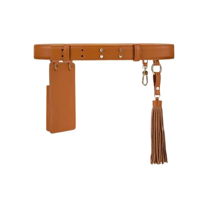 Elisabetta Franchi Leather Belts Unisex Brown-1