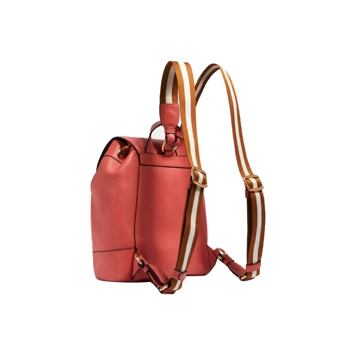 COACH Jes Grained Calfskin Backpack Medium Size Women's Orange Pink-1