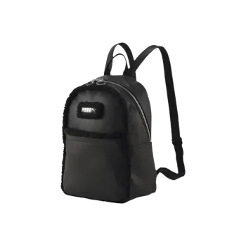PUMA Leather Polyester Backpack Regular Unisex Black
