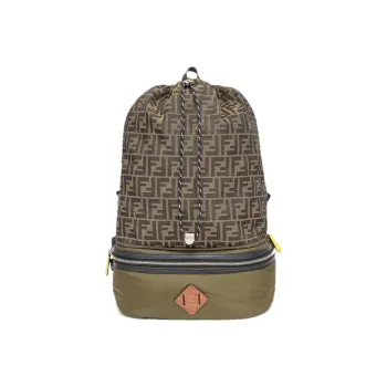 FENDI Nylon Backpack Men's Green