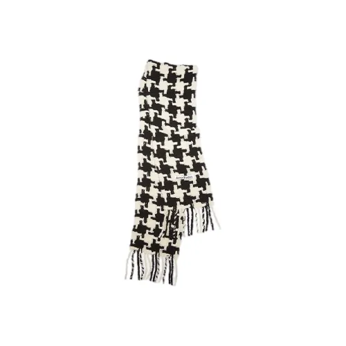 Acne Studios houndstooth-pattern knitted scarf