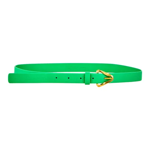 Bottega Veneta Leather Belts Unisex Green