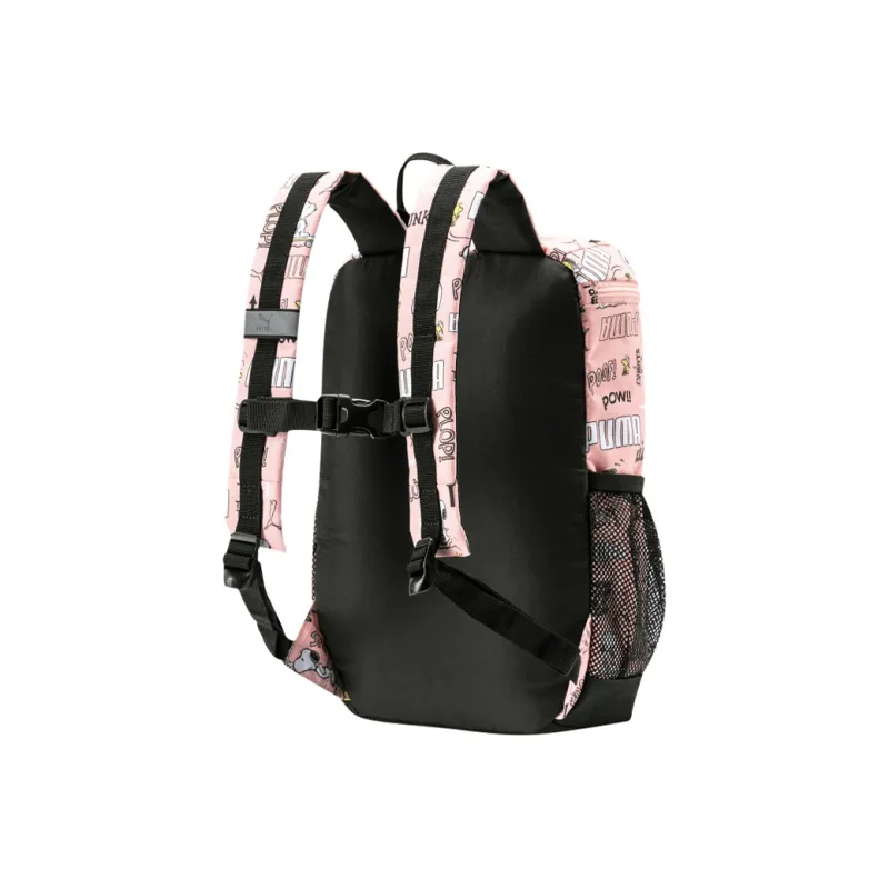 PUMA PEANUTS Snoopy Collaboration Fabric Backpack Small Size Unisex Pink-3