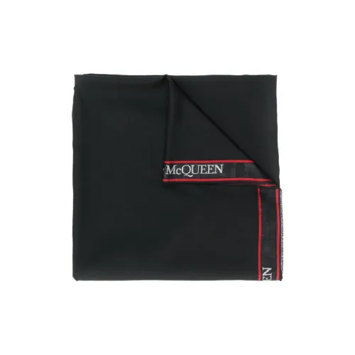 Alexander McQueen Silk Scarves Men Black