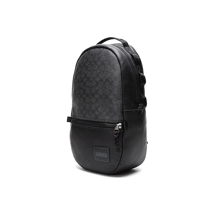 COACH Pacer Canvas With Leather Backpack Regular Men's Charcoal Black-2