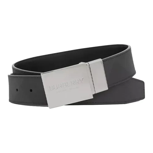 Burberry London PU Polyurethane Leather Belts Men's 3.5cm