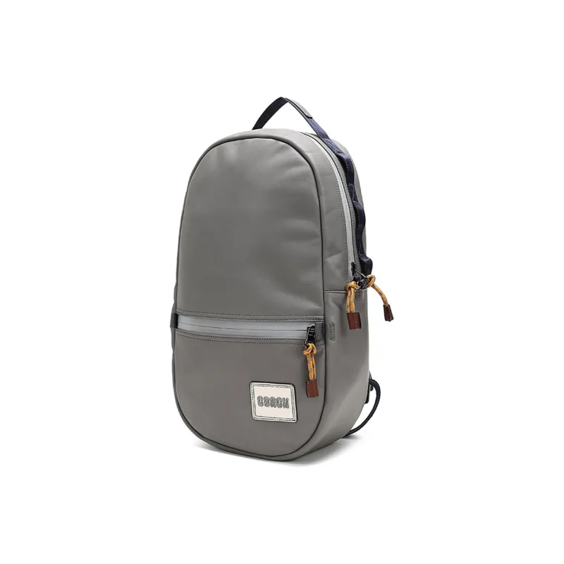 COACH Pacer Smooth Leather Backpack Men's Heather Gray-1