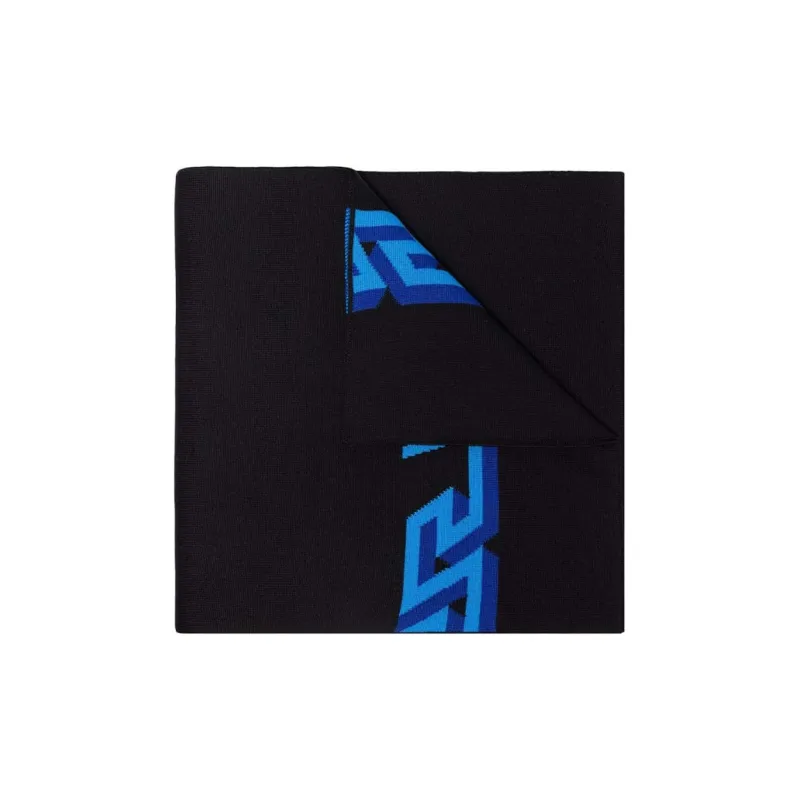 VERSACE Knit Scarves Unisex Black-0
