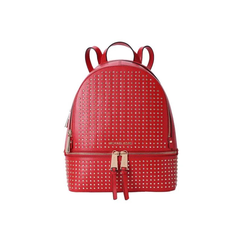 MICHAEL KORS Rhea ZipMICHAEL KORS Handbag Collection Cow Leather Backpack Medium Size Women's Bright Red-0