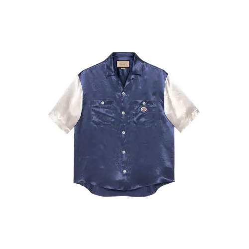 GUCCI Shirts Men Blue