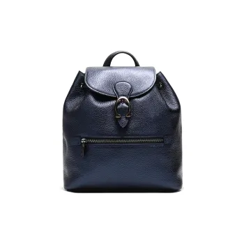COACH Evie Leather Backpack Medium Size Women's Blue