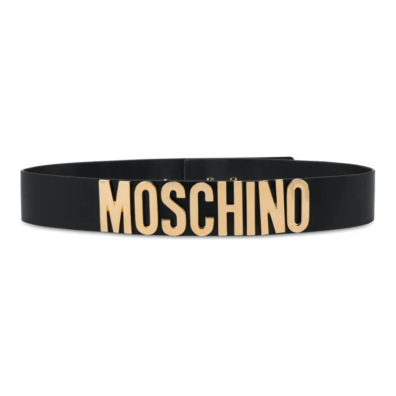 MOSCHINO Leather Belts Men Black-0
