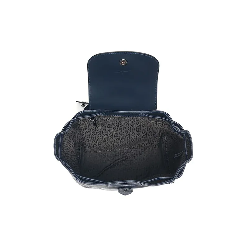 LONGCHAMP Le Pliage Cuir Sheepskin Backpack Mini Women's Navy-5