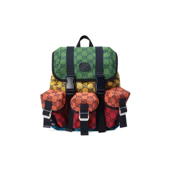GUCCI Canvas Backpack Trumpets Men's Multicolor